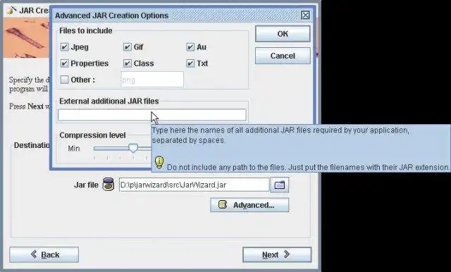 Download web tool or web app Java JarWizard