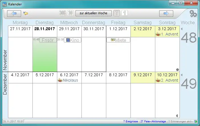 Download webtool of webapp Java-Kalender