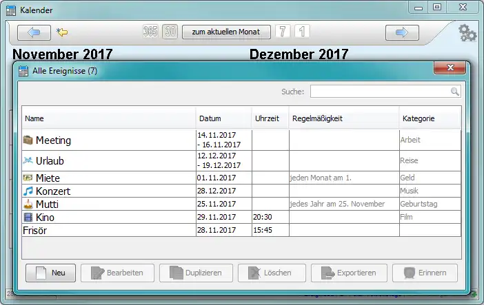 Download webtool of webapp Java-Kalender