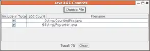 Download web tool or web app Java Lines of Code Counter