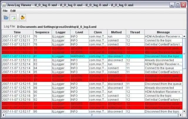 Scarica lo strumento web o l'app web Java Log Viewer