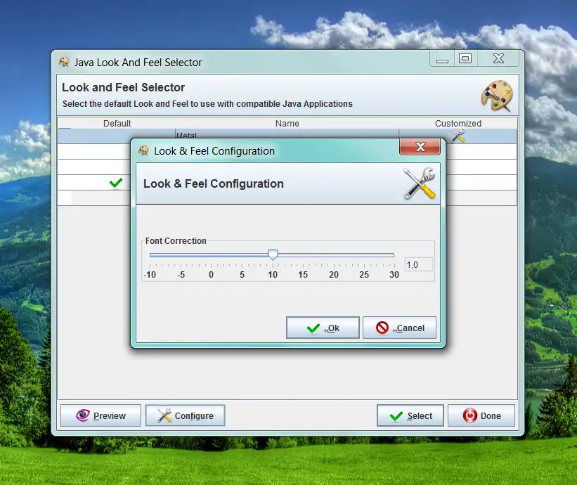 Download web tool or web app Java Look And Feel Selector