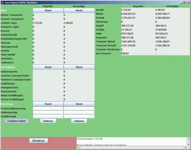 Download web tool or web app Java Ogame Battle Simulator