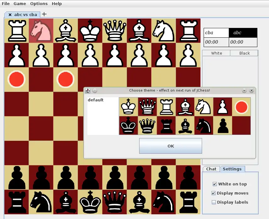 Mag-download ng web tool o web app na Java Open Chess para tumakbo sa Linux online