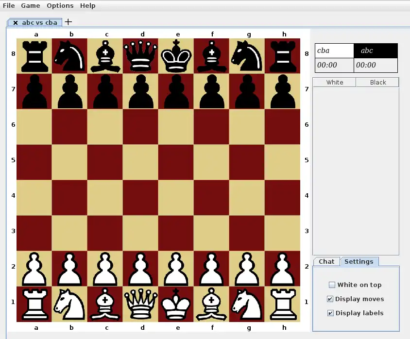Unduh alat web atau aplikasi web Java Open Chess untuk dijalankan di Linux online