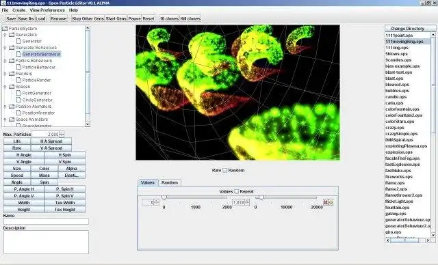 Download web tool or web app Java Open Particle System