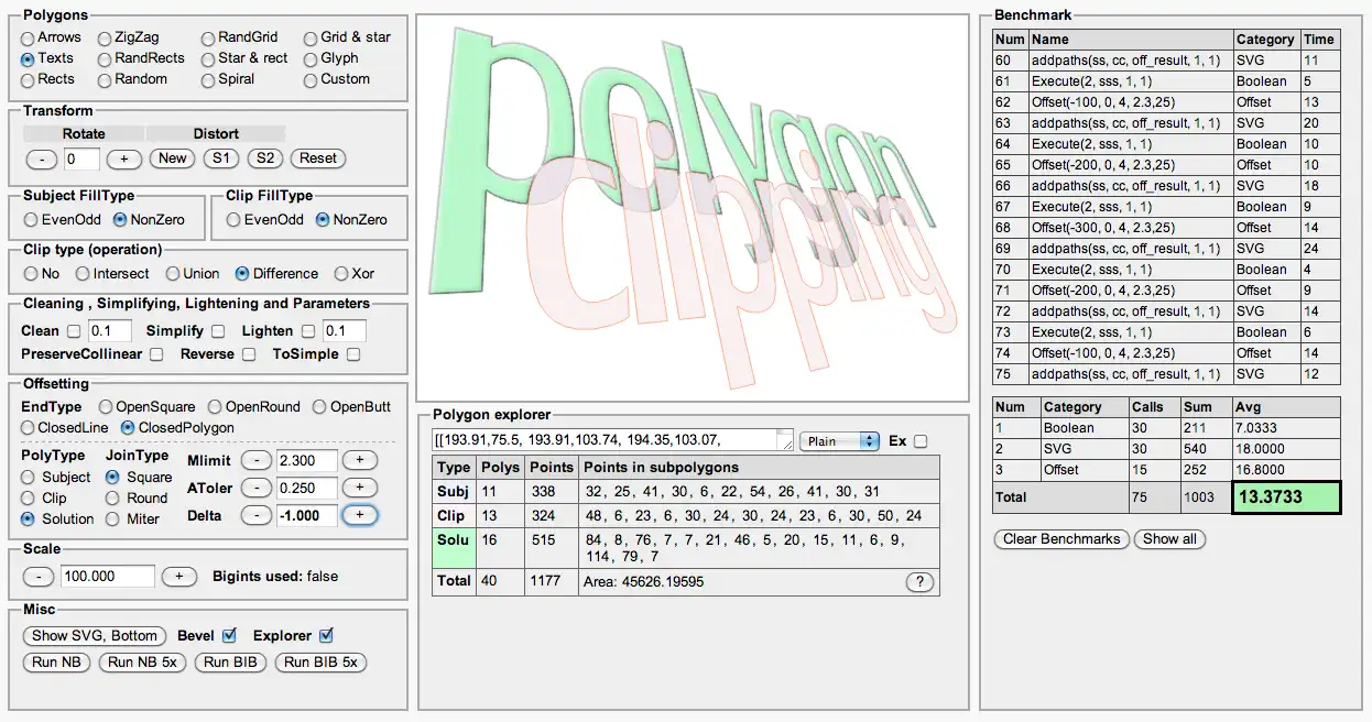 Muat turun alat web atau aplikasi web Javascript Clipper