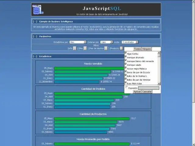 Download web tool or web app JavaScript SQL (JSSQL)