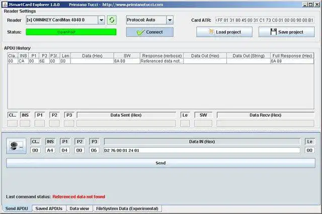 Download web tool or web app Java Smart Card Explorer to run in Windows online over Linux online
