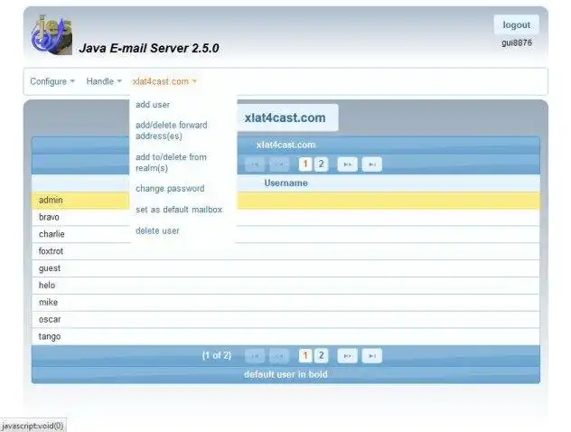 Download web tool or web app Java SMTP/POP EMail Server