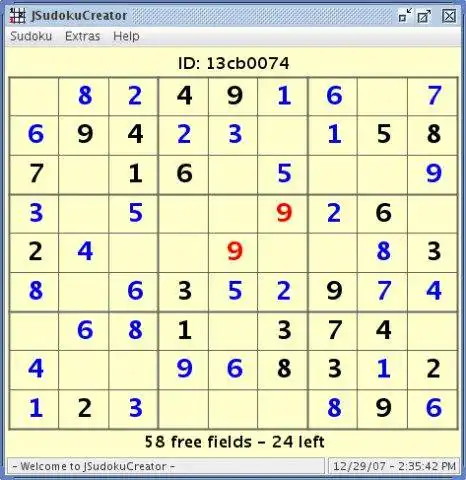 Descargue la herramienta web o la aplicación web Java Sudoku Creator - JSudokuCreator para ejecutar en Windows en línea sobre Linux en línea