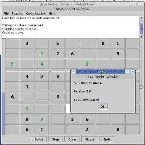 Download web tool or web app Java + Sudoku = Judoku to run in Windows online over Linux online