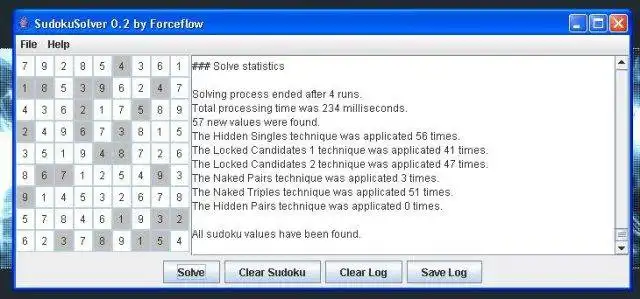 Download web tool or web app Java Sudoku Solver to run in Windows online over Linux online