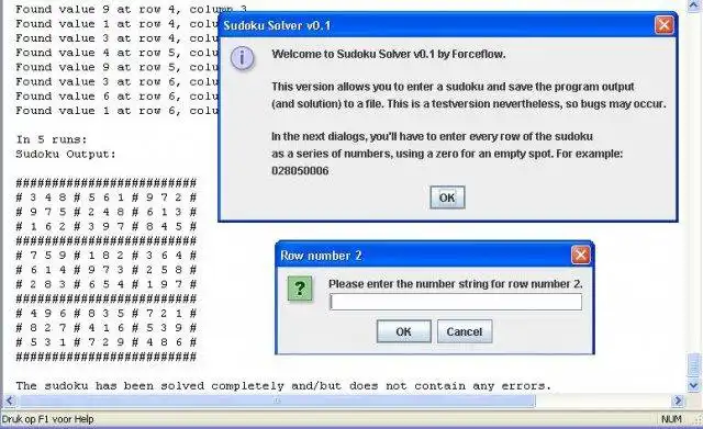 Téléchargez l'outil Web ou l'application Web Java Sudoku Solver pour l'exécuter sous Windows en ligne sur Linux en ligne