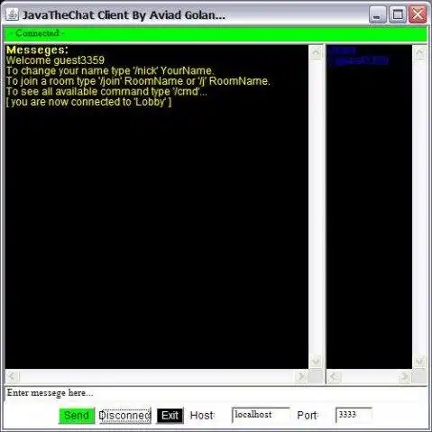 WebツールまたはWebアプリJavaTheChatをダウンロードする