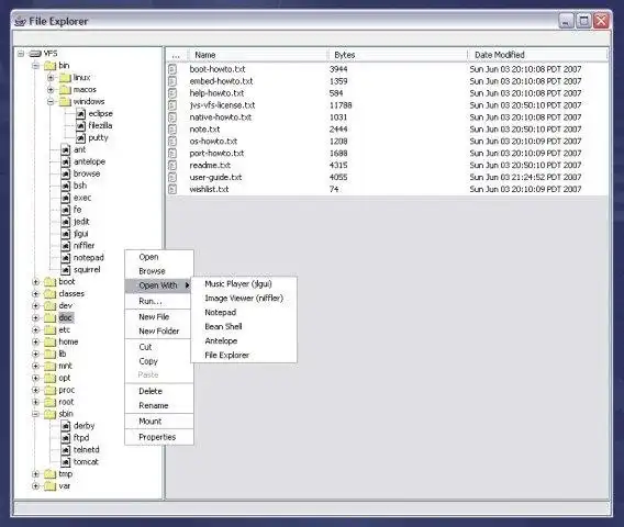 Download web tool or web app Java Virtual System