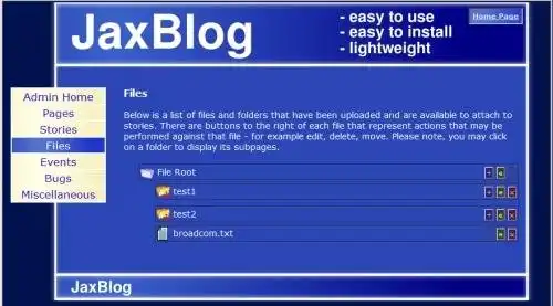 Download web tool or web app JaxBlog