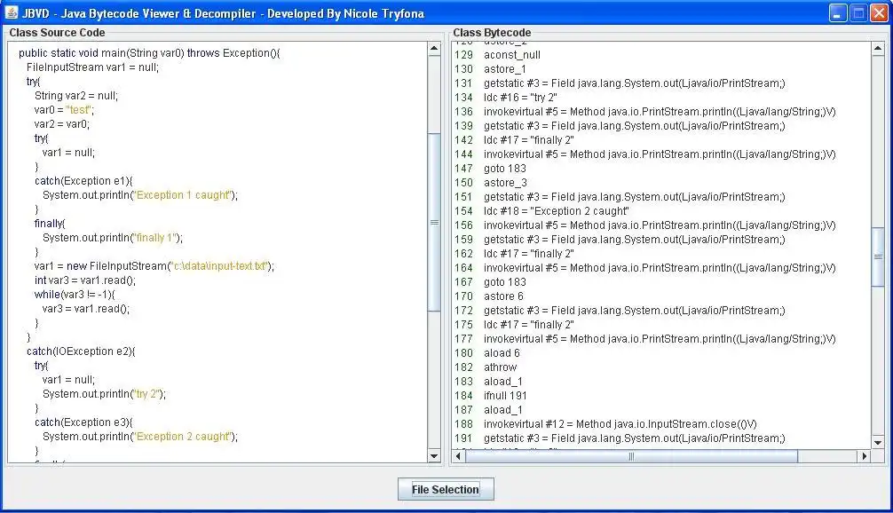 Download web tool or web app JBVD - Java Bytecode Viewer  Decompiler
