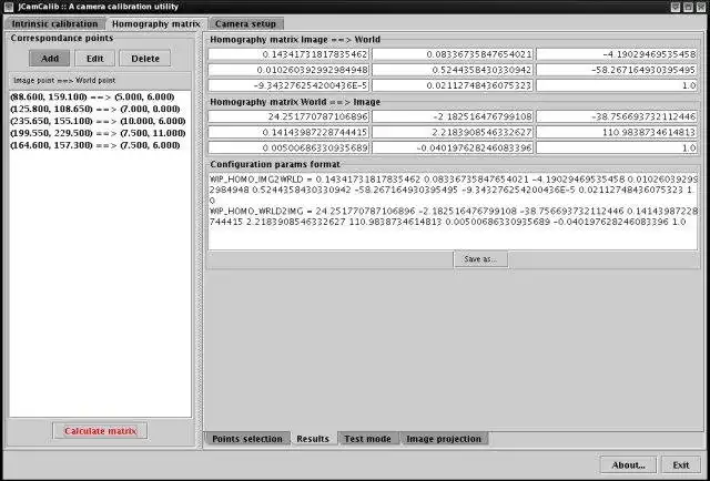 Baixe a ferramenta da web ou o aplicativo da web JCamCalib: A Camera Calibration Utility