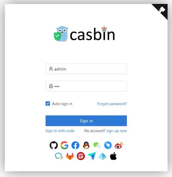 Scarica lo strumento web o l'app web jCasbin