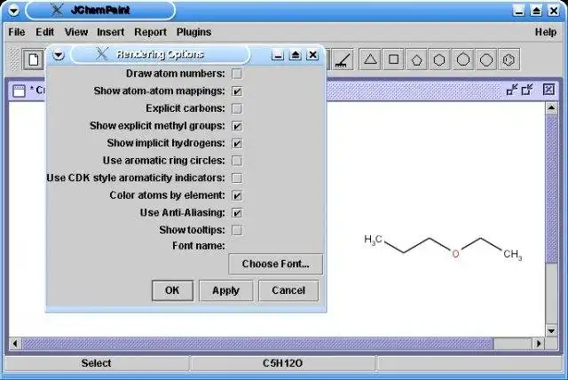 Web aracını veya web uygulamasını indirin JChemPaint Uygulaması ve Swing Uygulaması