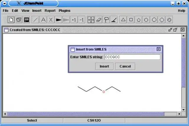 Unduh alat web atau aplikasi web JChemPaint Applet dan Aplikasi Swing untuk dijalankan di Linux online