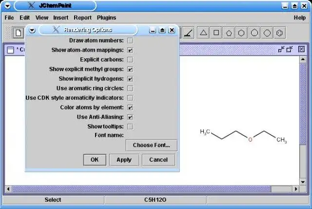 Download web tool or web app JChemPaint Applet and Swing Application to run in Linux online