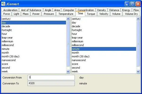 Download web tool or web app JConvert - Unit Conversion (Java based)
