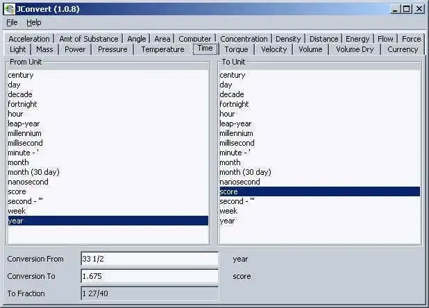 Download web tool or web app JConvert - Unit Conversion (Java based)