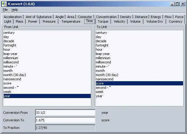 Завантажте веб-інструмент або веб-додаток JConvert - Перетворення одиниць вимірювання (на основі Java), щоб працювати в Linux онлайн