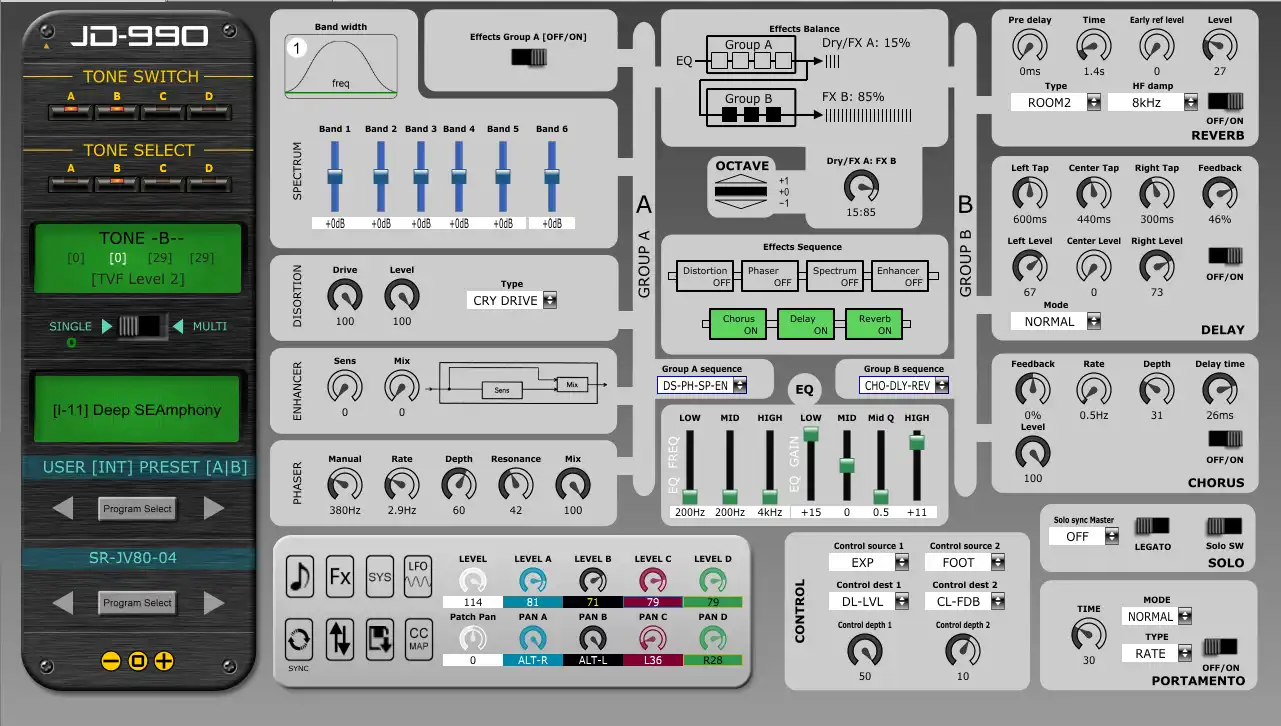 Scarica lo strumento web o l'app web JD990 Super Editor