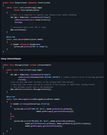 下载 Web 工具或 Web 应用程序 JDA Java Discord API