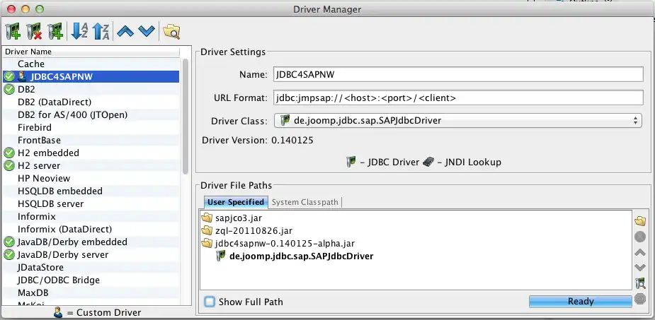 Download web tool or web app jdbc4sapnw