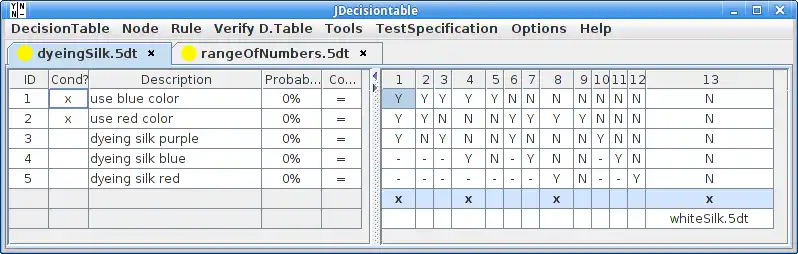 ওয়েব টুল বা ওয়েব অ্যাপ JDecisiontable ডাউনলোড করুন