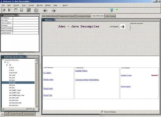 Download web tool or web app Jdec: Java Decompiler