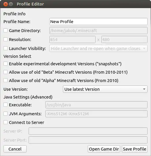 Download web tool or web app jdMinecraftLauncher