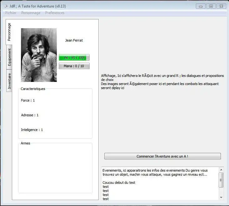 Download web tool or web app JdR a Taste of Adventure to run in Windows online over Linux online