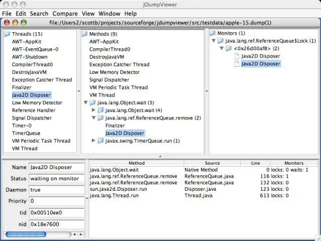 Download web tool or web app JDumpViewer