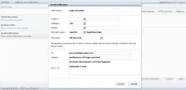 Download webtool of webapp jeeObserver