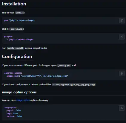 Téléchargez un outil Web ou une application Web jekyll-compress-images