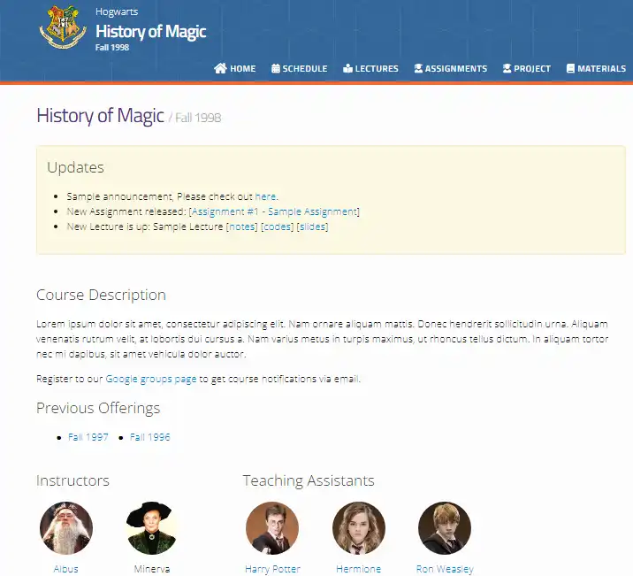 Muat turun alat web atau apl web jekyll-course-website-template