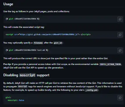 Download web tool or web app Jekyll::Gist