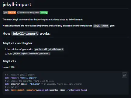 Unduh alat web atau aplikasi web jekyll-import