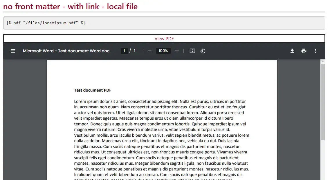 Download web tool or web app Jekyll PDF Embed