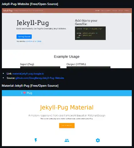 വെബ് ടൂൾ അല്ലെങ്കിൽ വെബ് ആപ്പ് Jekyll-Pug ഡൗൺലോഡ് ചെയ്യുക