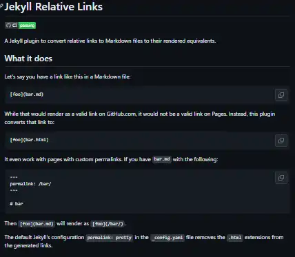 Download web tool or web app Jekyll Relative Links