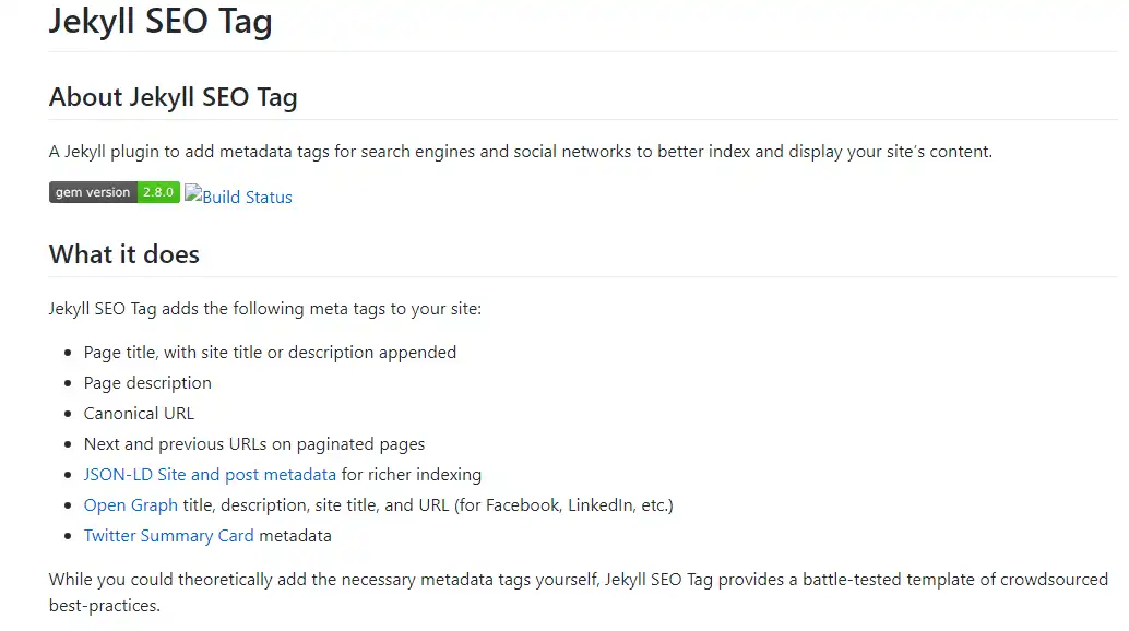 Unduh alat web atau aplikasi web Jekyll SEO Tag