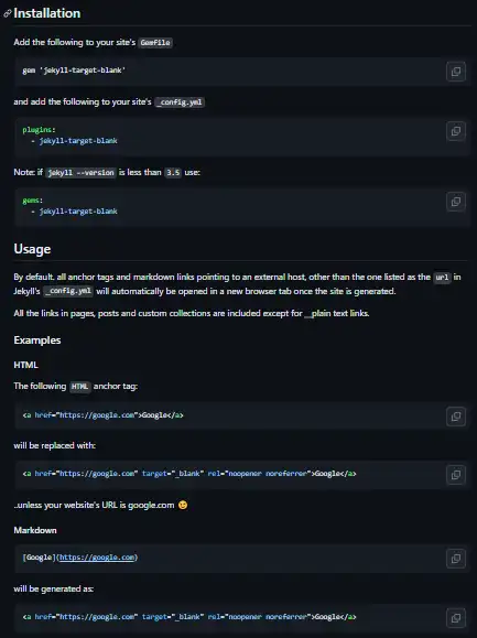 Завантажте веб-інструмент або веб-програму Jekyll Target Blank