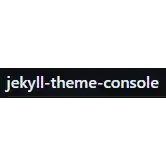 Free download jekyll-theme-console Linux app to run online in Ubuntu online, Fedora online or Debian online
