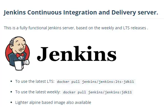 Baixe a ferramenta da web ou o aplicativo da web Jenkins Docker